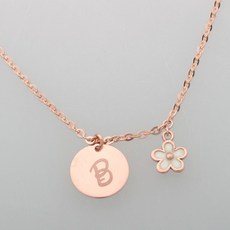 18K GOLD 체인포함 쥬이쥬이꽃 도형 미아방지목걸이 BP1029, 단품
