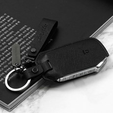 위트 K5 DL3 가죽 키홀더 스마트키 케이스 천연가죽 각인, K07-5버튼-레드-각인없음