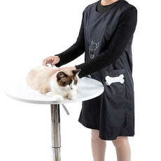애완 동물 숍 의류 미용사 전체 안티 스틱 헤어 정리 앞치마 방수 고양이 개 수영복 주머니와 민소매