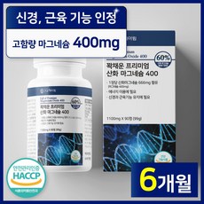 [ 고함량 마그네슘 영양제 ] 400mg 흡수율 좋은 프리미엄 산화마그네슘 식약처 인증 식약청 인정 에너지 신경 안정 근육 이완 기능 활력 도움 마그 내슘 네숨 내숨 건강헤아림, 90정, 2개 90정, 2개