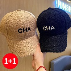 주디앤 남녀공용 CHA 뽀글 볼캡 야구 모자 가을 겨울 1+1 리빙공감