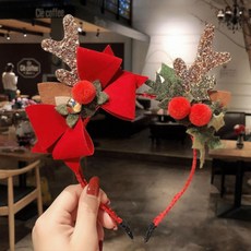 이하정머리띠 제니헤어밴드 안아픈머리띠 크리스마스 장식 니트헤어밴드 겨울머리띠 수입헤어밴드