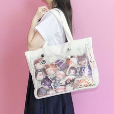 올유니드 이타백 B 데코용 투명가방 투명창 굿즈 뱃지 데코가방 덕질