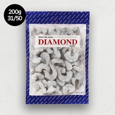 [다이아몬드새우] 냉동 생새우살IQF 200g 31/50사이즈 x 2팩 (총 50마리 내외), 2개