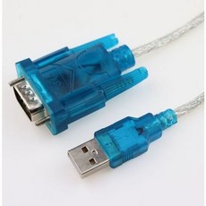 [해외] USB 2.0 RS232 시리얼 9 핀 DB9 케이블 시리얼 COM 포트 어댑터 컨버터 지원 윈도우 10 8 7 맥 리눅스, 0.8 메터 파란