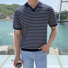 남자스트라이프카라니트