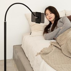 누워서 손을 자유롭게 침대 핸드폰 자바라 거치대 블랙 화이트, J-HOLDER STAND (화이트)-신형