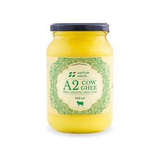 인도 Sarthak Satvik A2 데시 소 기버터 500ml Sarthak Satvik Desi A2 Free Grazing Cow Ghee, 1개