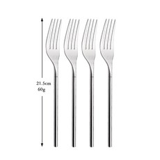 스테인리스 스틸 나이프 포크 커피 스푼 식기류 세트 실버 식기 세트 거울 304, 03 4Pcs Dinner Fork, 1개