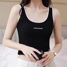 여자 여름 필수 스포츠 탱크탑 크롭탑 배꼽티 패션 이너웨어