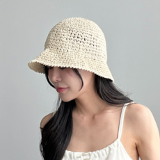 엘리유 와이드 여성 여름 모자 버킷햇 바캉스 햇빛가리개