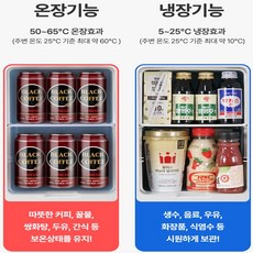 LED 거울 미니 냉장고 온장고 10L 소형 원룸 사무실 캠핑 차량용 냉장고, 미니냉온장고