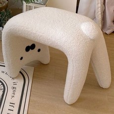 YISOKO 고양이 걸상 옷방 화장 걸상 신발갈이 의자 여자 화장 걸상 화장의자, 화이트