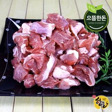 [으뜸한돈] 국내산 한돈 냉장 찌개용 돼지고기 500g, 1개