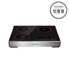 쿠쿠 CIHR-CL301FB 3구 하이브리드 인덕션 전기레인지 빌트인, 스탠드 87mm