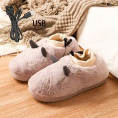 발 난로 히터 Usb 따뜻하게 조정 가능한 온도 가열 따뜻하게 이동식 및 빨 플러시 귀여운 슬리퍼 겨울 따뜻함 액세서리, Taro USB_38-39