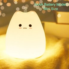 베이비캠 홈카메라 가정용 반려동물 CCTV 펫카메라 귀여운 실리콘 LED 밤 빛 아기 어린이 침실 터치 센서 원격 고양이 램프 장식 룸 장식 휴일 선물 모니터 보안카메라, 사랑스러운 고양이, 중국