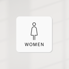 [무드팩토리] 화장실 아크릴 표지판, 여자화장실(WOMEN)