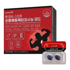 헬씨허그 맨파워 스트롱 쏘팔메토 옥타코사놀 골드 전립선 지구력 로르산, 60정, 1개