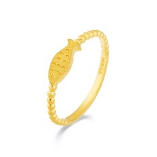 [KT알파쇼핑]한국금거래소 순금 물고기 볼 반지 1.875g