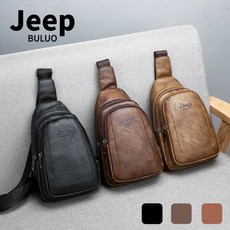 JEEP BULUO 가죽 슬링백 힙색 크로스백 옆으로매는가방 메신저백 여행 도난방지 가방