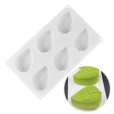 MoldFun 6 Cavity Large Leaf Baking Pan Silicone Molds for Ch/12803357, 상세내용참조