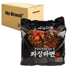 빠른 배송 노브랜드 짜장라면 135g 5봉 8개입1박스 120봉 (기프티콘 증정), 8개입