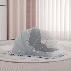 핫몰 접이식 원터치 유아 아기 모기장 이동식, 그레이 그레이
