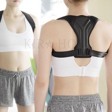 kirahosi 프리미엄 바른자세교정밴드 어깨 굽은등교정 자세교정벨트 91호 Avm6y4a, 블랙 S