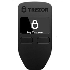 Trezor 트레저 모델 원 - 원조 암호화폐 하드웨어 지갑 비트코인 보안 수천 개의 코인 및 토큰 저장 120552, Black, 1개
