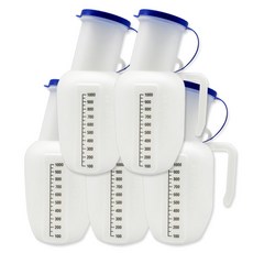 대명 휴대용 소변기 검정눈금 1000ml 남성용 소변기 환자용 침상변기 간병, 5개, 5개