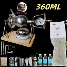 미니 수동 팝콘 머신 기계 가정용 소형 메이커 스테인 캠핑용 제조기 뻥튀기 간식, 360ml 가정용-단일 밸브-럭셔리