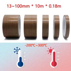 테프론 테이프 내열 테이프 0.18T 다양한 사이즈 10m, 50mm, 1개