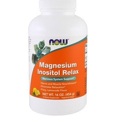 Now Foods Magnesium Inositol Relax Lemonade 454g, 1개