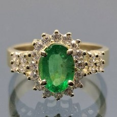 14k천연에메랄드반지