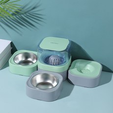 카르노코리아 반려동물 트리플 컬러 반자동 급수식기 FREE, 그린, 1개