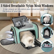 Dog Cat Carrier Pet Carriers for Small Medium Large Cats Dogs Carrier Soft Sided Small Puppy Dog Car, Green, 17.0"L x 11.0"W x 11.0"H