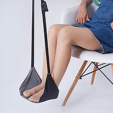DY컴퍼니 걸어쓰는 비행기 발해먹 기내용 풋 레스트, 1세트, 블랙