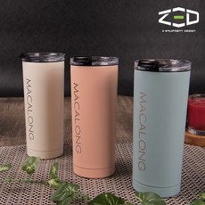 제드 파스텔톤 2중진공 스텐 트라이탄 뚜껑 텀블러 마카롱 600ml 3컬러, 1.아이보리, 1개