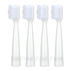 ACA 전동 칫솔 헤드 ALY HYS0 W 호환 부드러운 강모 교체 범용 브러시 헤드 성인 교체 노즐, 4PCS White, 4개