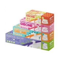 기본에 프레시키퍼 플라워 에디션 슬라이딩 지퍼백 특대형 12매 + 대형 15매 + 중형 20매 + 소형 20매 세트, 혼합, 9세트