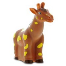 Dollibu 기린 고무 목욕 장난감 Squirter Brown Bath Buddy Fun 부유 동물 컬렉션 모든 아기들이 안전하게 사용할 수 있는 3.75인치 평가 선물 연령 제한 없이 목욕 시간/수영장 장난감 워터 파티 증정