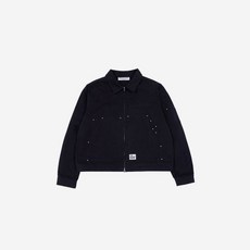 더뮤지엄비지터 스터드 백 로고 카펜터 자켓 블랙 The Museum Visitor Stud Back Logo Carpenter Jacket Black