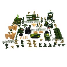 FWT 90Piece Military Playset Toy WWII Soldier Army Men 5cm 피규어 u0026 액세서리