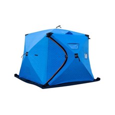 큐브텐트 겨울 빙어낚시 얼음 산천어 송어 방풍 보온, 블루 1.8x1.8m 2-3인