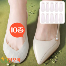 달모아 여성 페이크삭스 미끄럼방지 구두 실리콘 덧신 양말 10켤레 세트