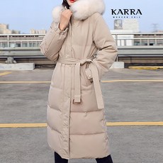 KARRA 매트퍼후드롱패딩+벨트SET_A3F18117