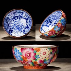 손으로 그린 에나멜 도자기 마스터 티 컵 파란색과 흰색 쿵푸 찻, 2.A04 9.2x4.5cm 16.., 1개
