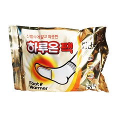 신발속 따뜻한 하루온팩 발난로 10개(총100매) 발에붙이는핫팩 국산온열팩 겨울방한용품 FOOT WARMER, 10개