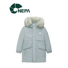 국내배송 네파 키즈 3 in 1 미드 다운 자켓 라이트민트